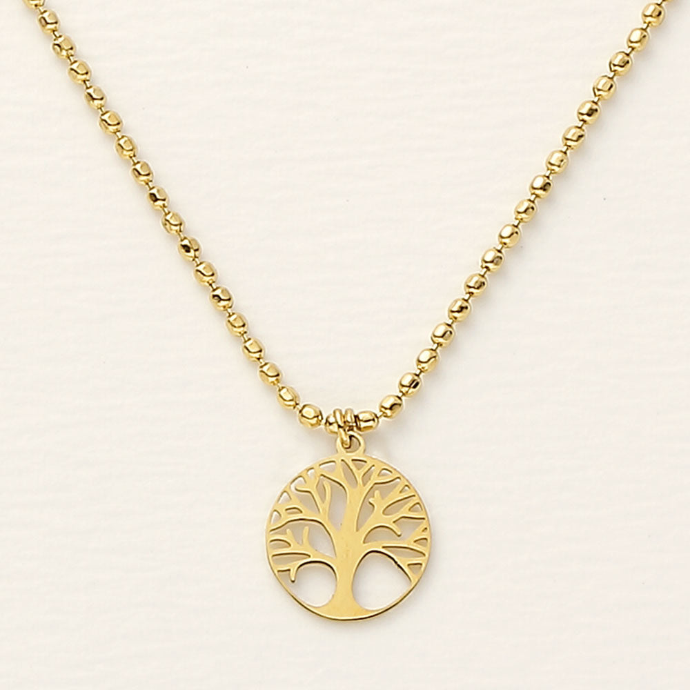 Halskette „Beautiful“ – versilbert Baum des Lebens