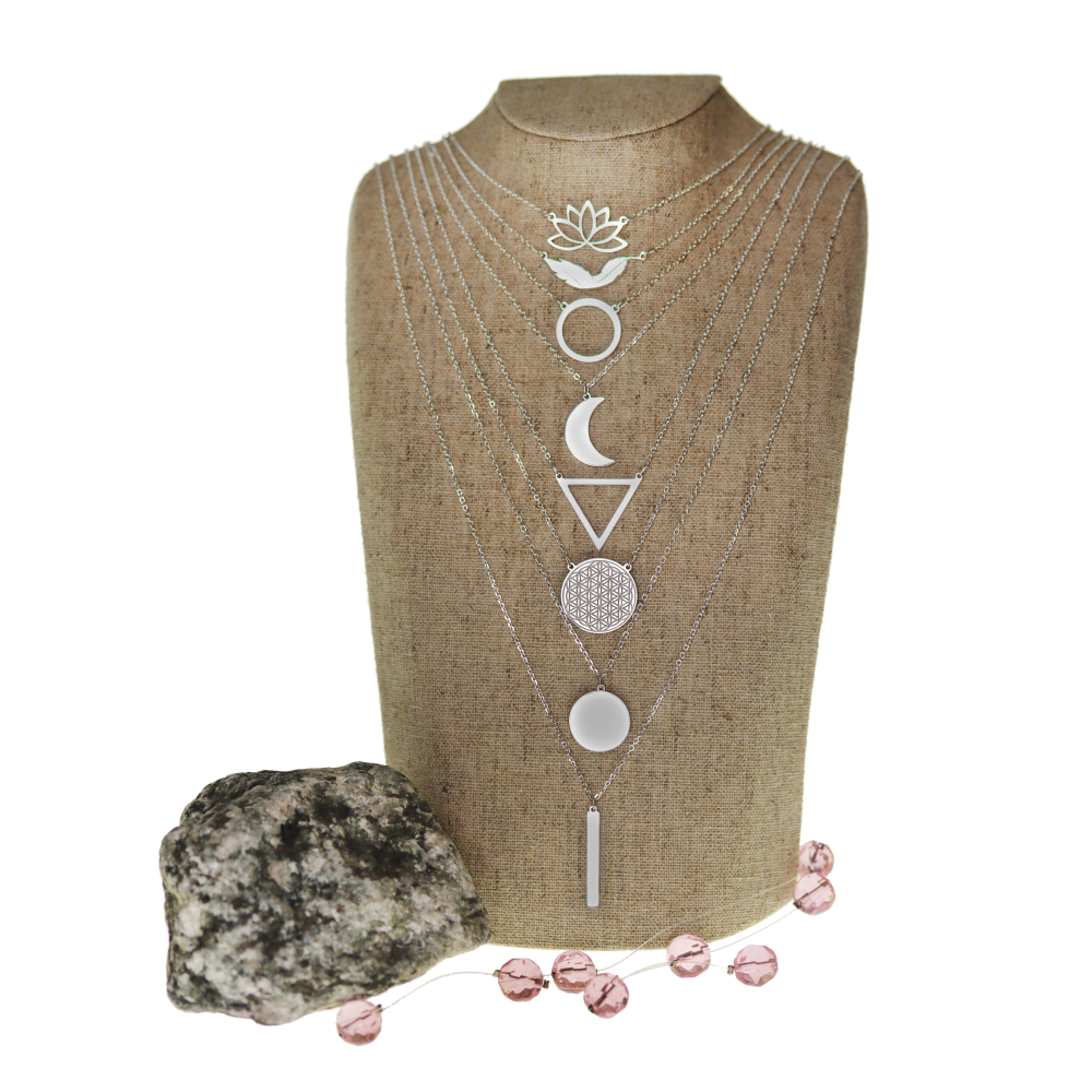 JOY-Collection Yoga Halskette Silberkette aus 925 Silber  Mond
