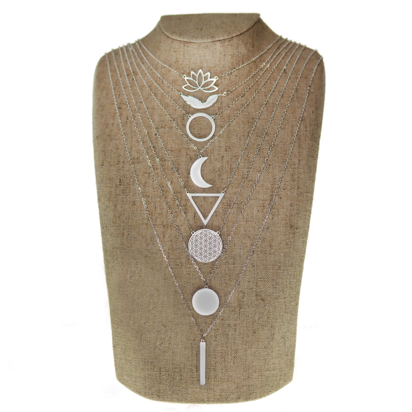 JOY-Collection Yoga Halskette Silberkette aus 925 Silber Triangle